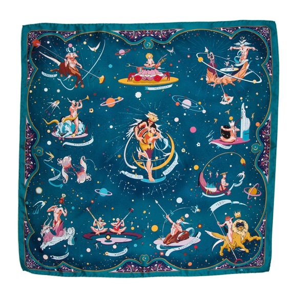 Acne Studios zodiac print silk scarf - Picture 1 of 4